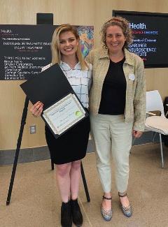 Allie Lowery, winner of the data blitz competition, and her mentor Dr. Jen McGuire