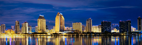 San Diego Skyline Blue 470x150